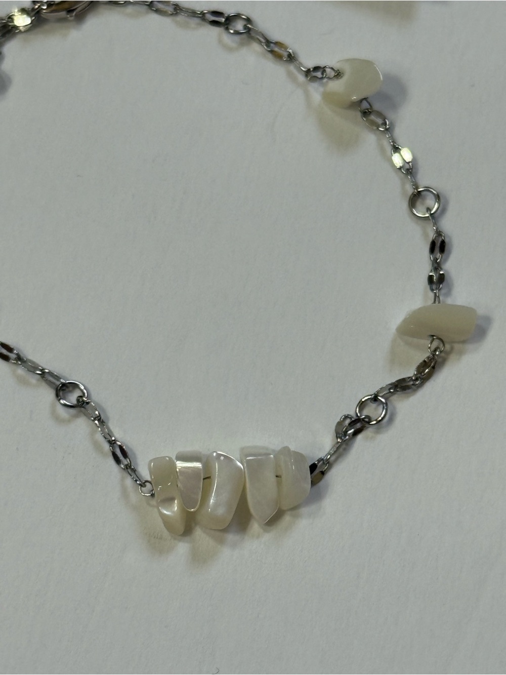 Pura Vida Sea Treasures Silver and Shell Ankle Bracelet